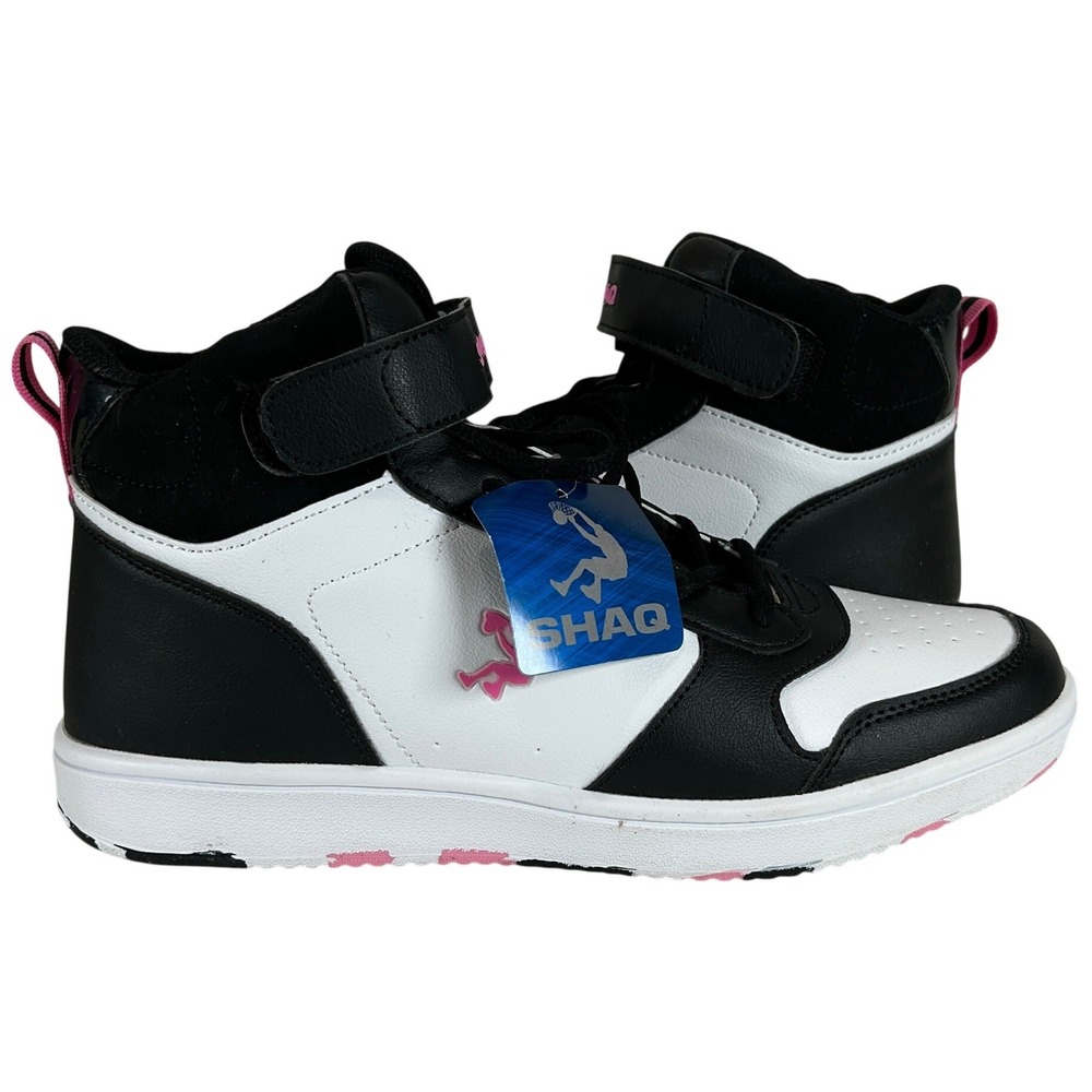 Shaq Heights Mid Womens Basketball‎ Sneakers White Pink Black Size 9 New